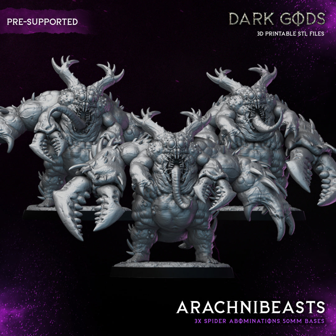 Arachnibeasts - Spider Abominations - by Dark Gods- Tabletop RPG Miniature - Roleplaying 3D Printed Fantasy Mini