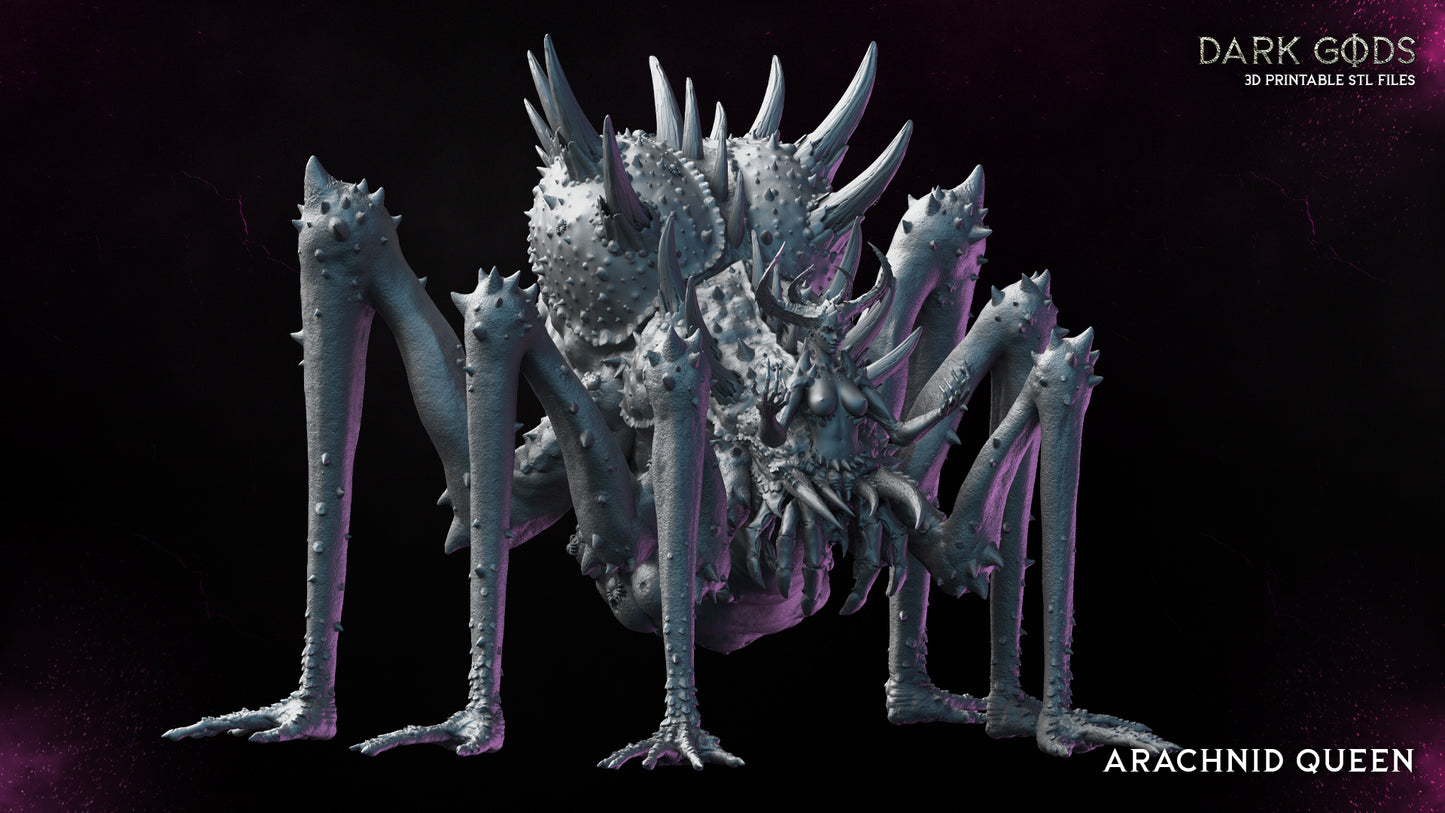 Arachnid Queen / Spider Queen - by Dark Gods- Tabletop RPG Miniature - Roleplaying 3D Printed Fantasy Mini