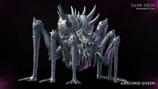 Arachnid Queen / Spider Queen - by Dark Gods- Tabletop RPG Miniature - Roleplaying 3D Printed Fantasy Mini