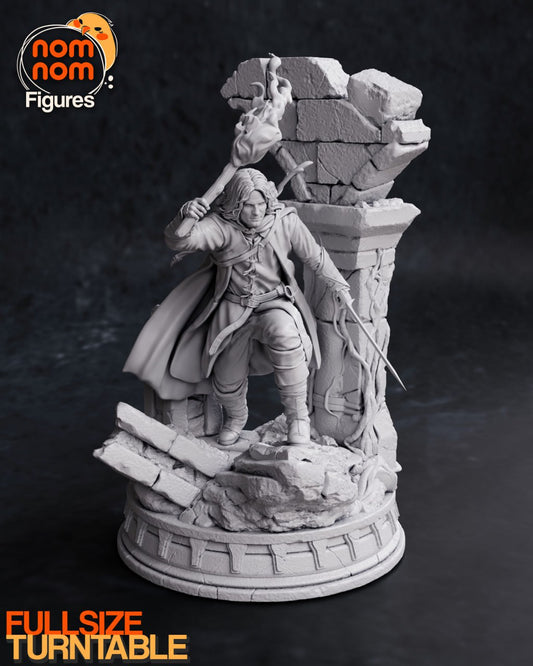 Aragon, Lord of the Rings - The Hobbit - by Nom Nom- Tabletop RPG Miniature - Roleplaying 3D Printed Fantasy Mini