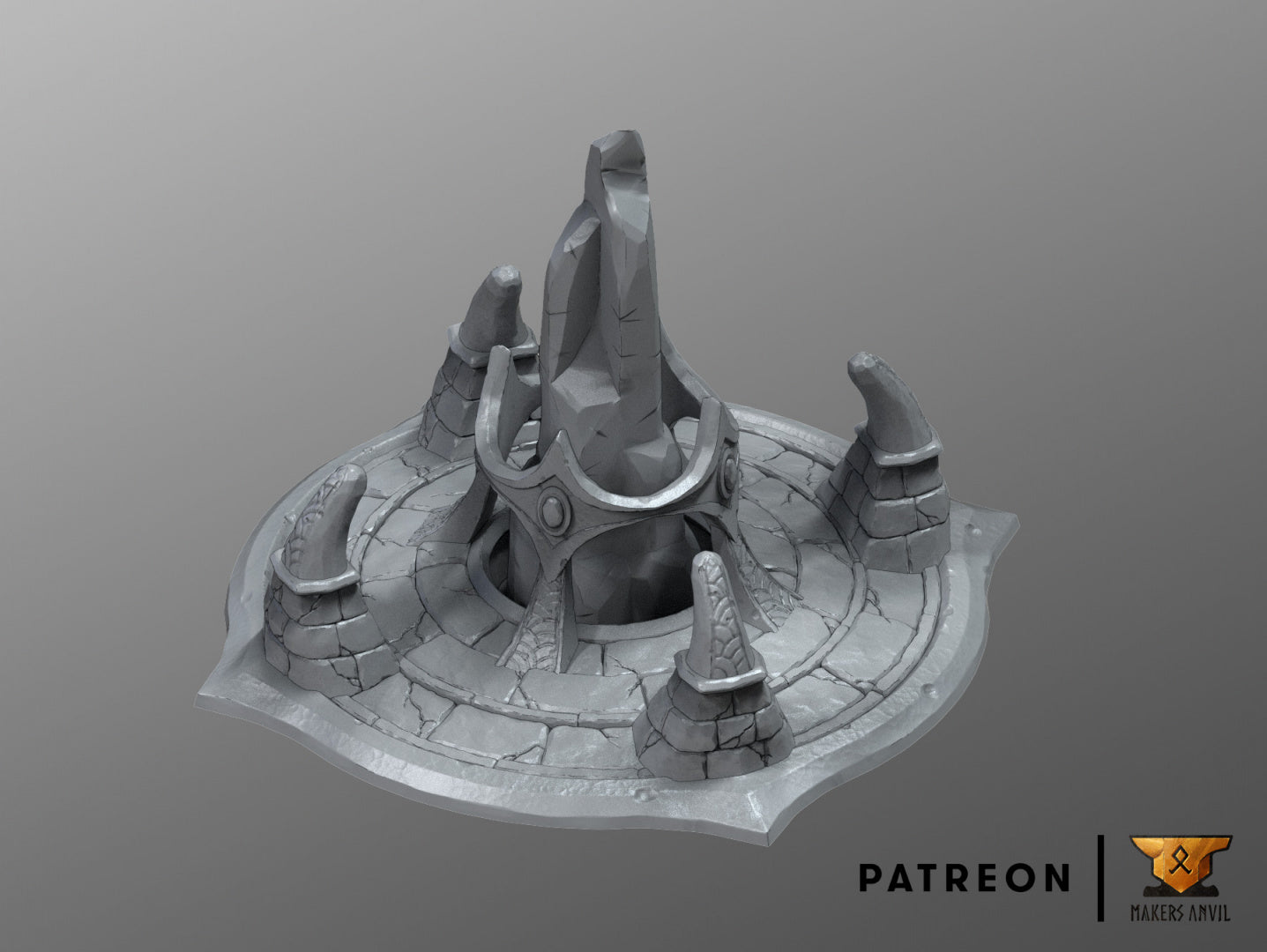 Arcane pillar - Terrain - by Makers Anvil - Tabletop RPG Miniature - Roleplaying 3D Printed Fantasy Mini