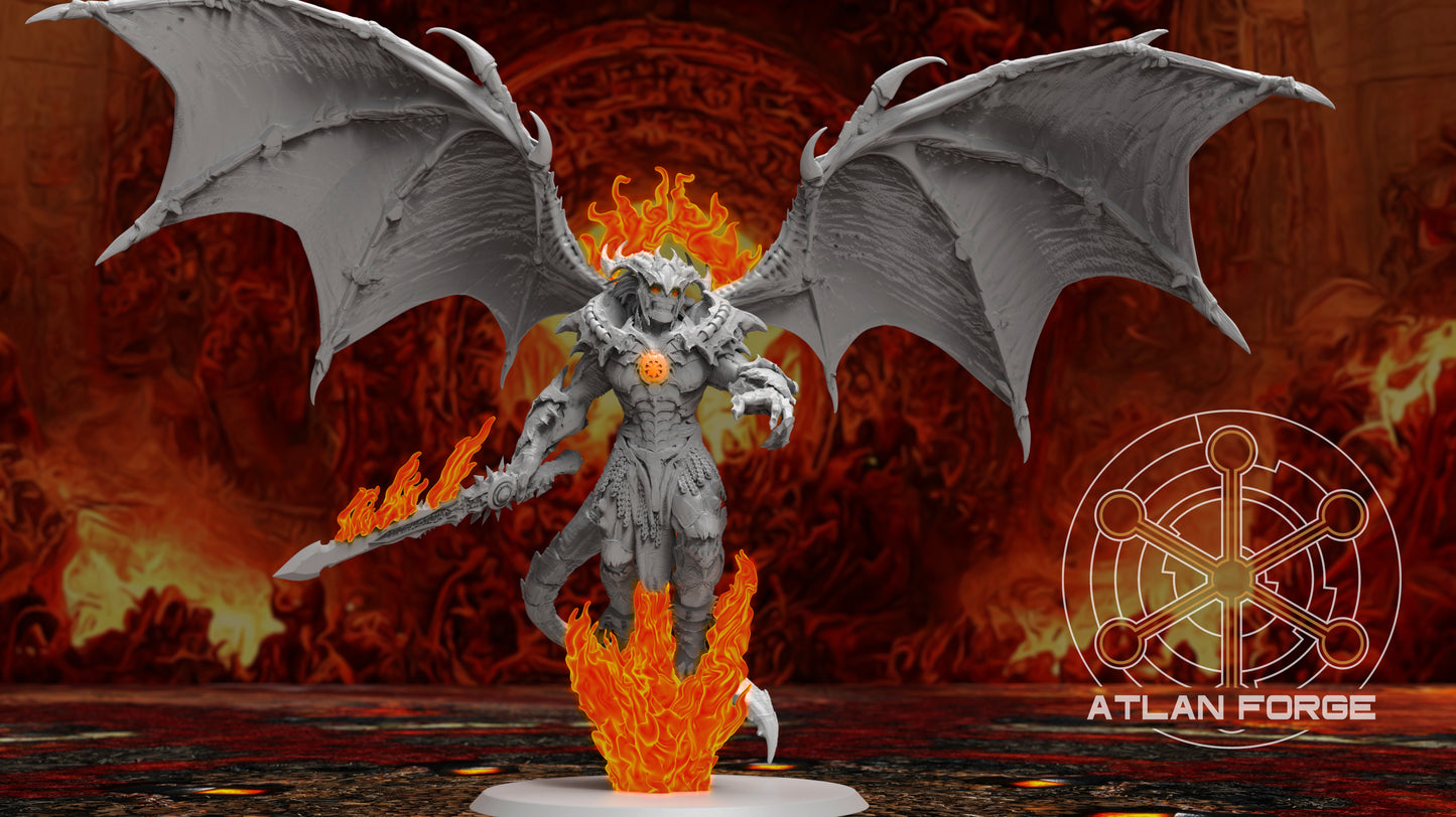 Archdemon of Hades - Demon - Compatible with Warhammer 40K - by Atlan Forge - Tabletop RPG Miniature - Roleplaying 3D Printed Fantasy Mini