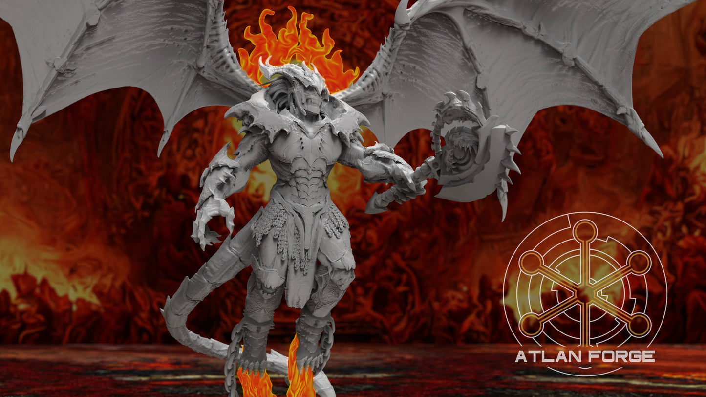 Archdemon of Hades - Demon - Compatible with Warhammer 40K - by Atlan Forge - Tabletop RPG Miniature - Roleplaying 3D Printed Fantasy Mini