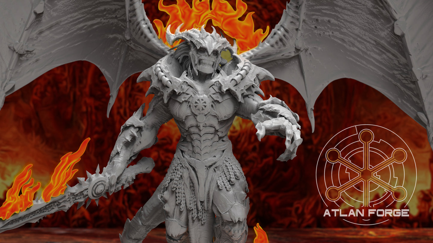 Archdemon of Hades - Demon - Compatible with Warhammer 40K - by Atlan Forge - Tabletop RPG Miniature - Roleplaying 3D Printed Fantasy Mini