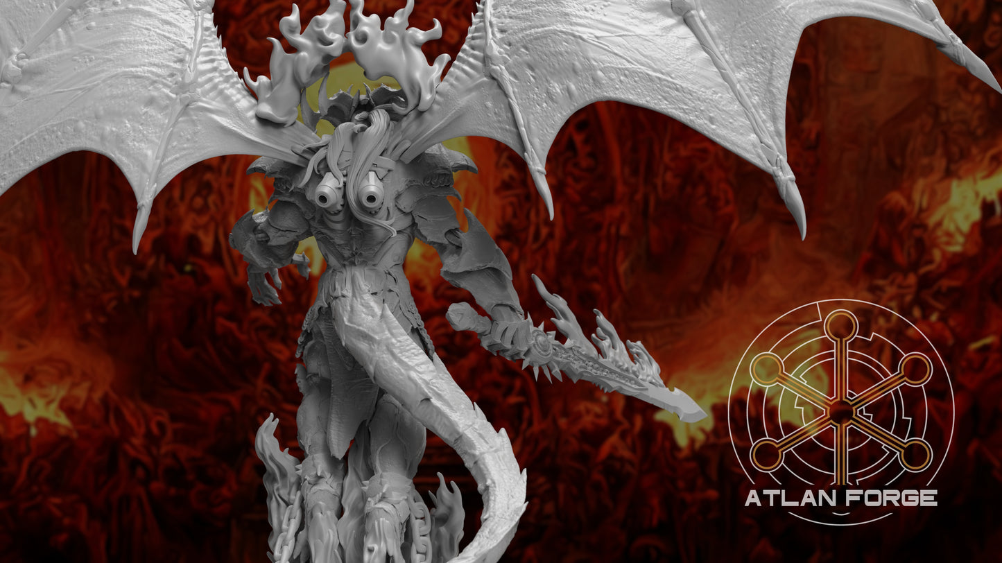 Archdemon of Hades - Demon - Compatible with Warhammer 40K - by Atlan Forge - Tabletop RPG Miniature - Roleplaying 3D Printed Fantasy Mini