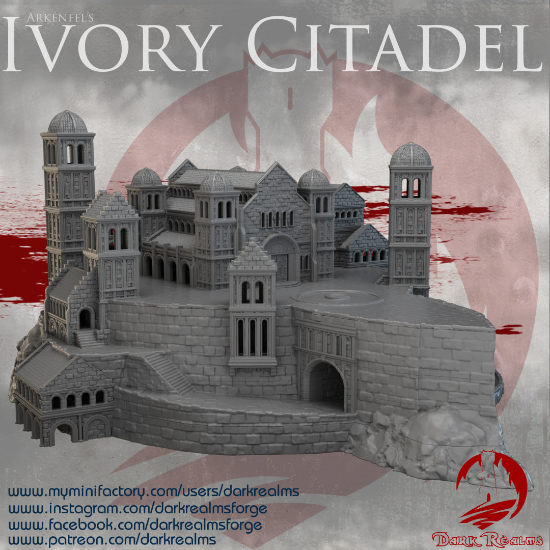 Arkenfel - Ivory Citadel - Lord of the Rings - The Hobbit - by Dark Realms - Tabletop RPG Miniature - Roleplaying 3D Printed Fantasy Mini