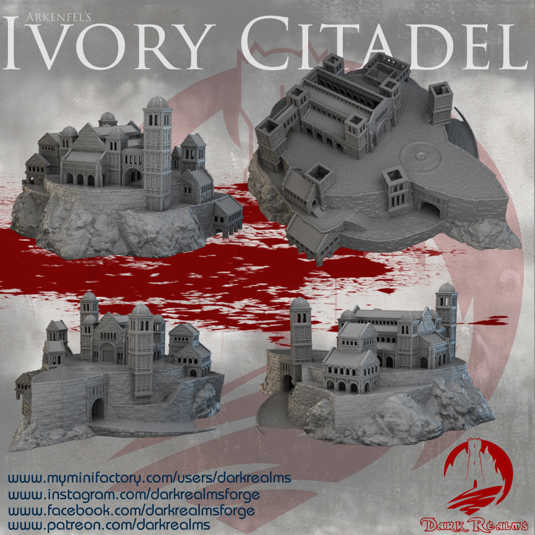 Arkenfel - Ivory Citadel - Lord of the Rings - The Hobbit - by Dark Realms - Tabletop RPG Miniature - Roleplaying 3D Printed Fantasy Mini