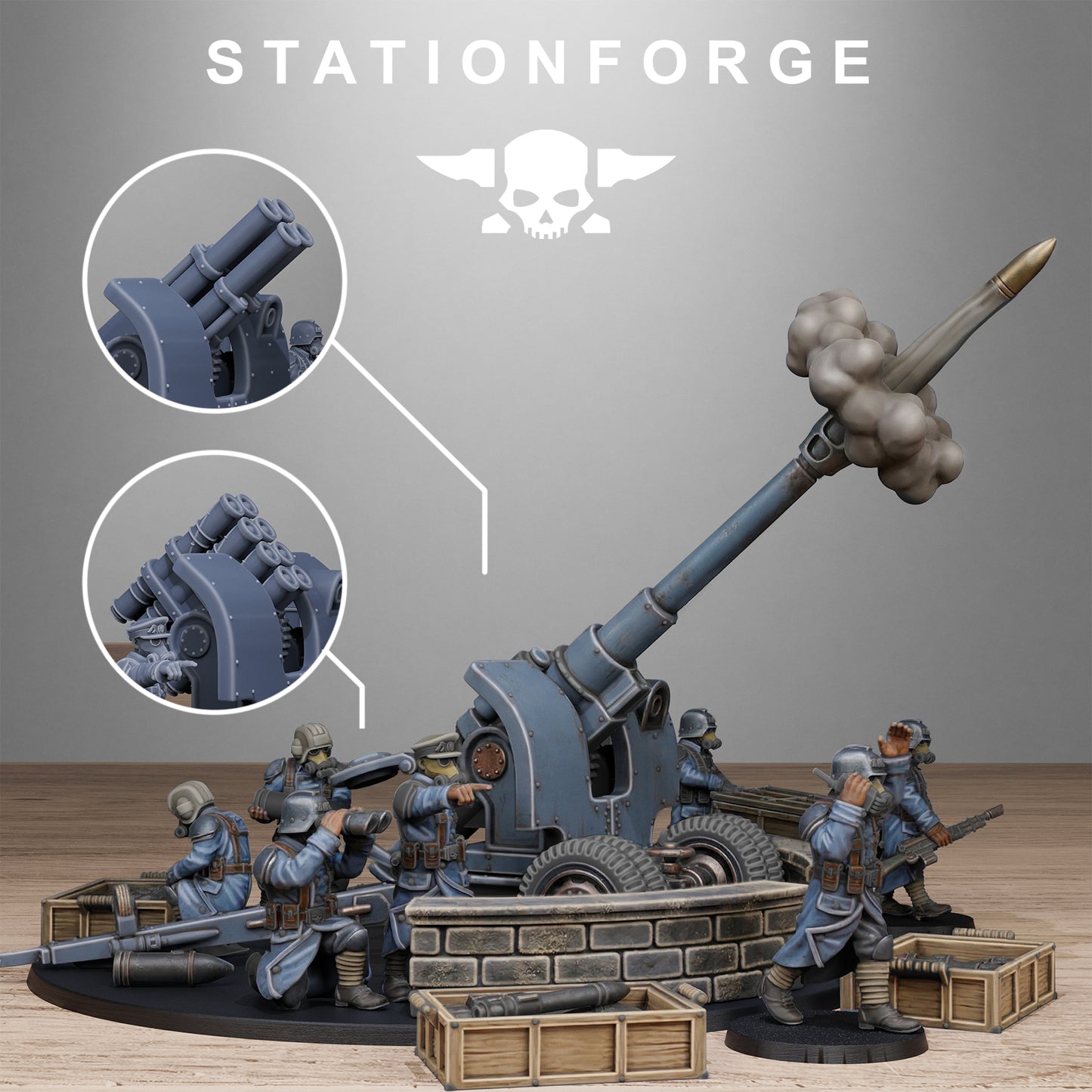 GrimGuard Light Artillery 2.0 (x3) - TTRPG - Wargaming - Sci-Fi - Grimdark
