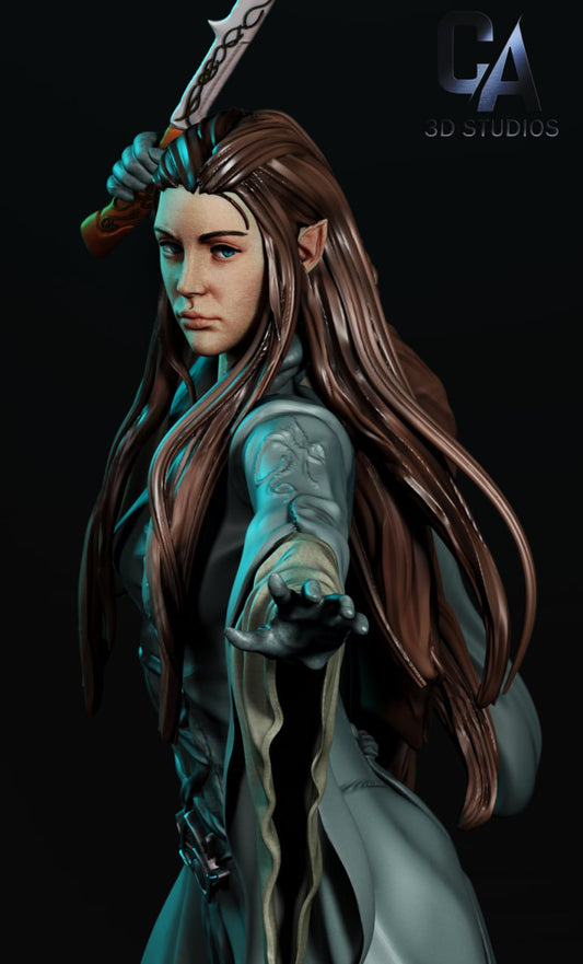 Arwen Statue - Lord of the Rings - by CA_3DArt- Tabletop RPG Miniature - Roleplaying 3D Printed Fantasy Mini