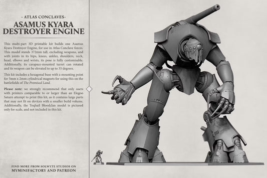 Atlas Conclaves - Asamus Kyara (372mm) - War Construct - TTRPG - Wargaming - Grimdark