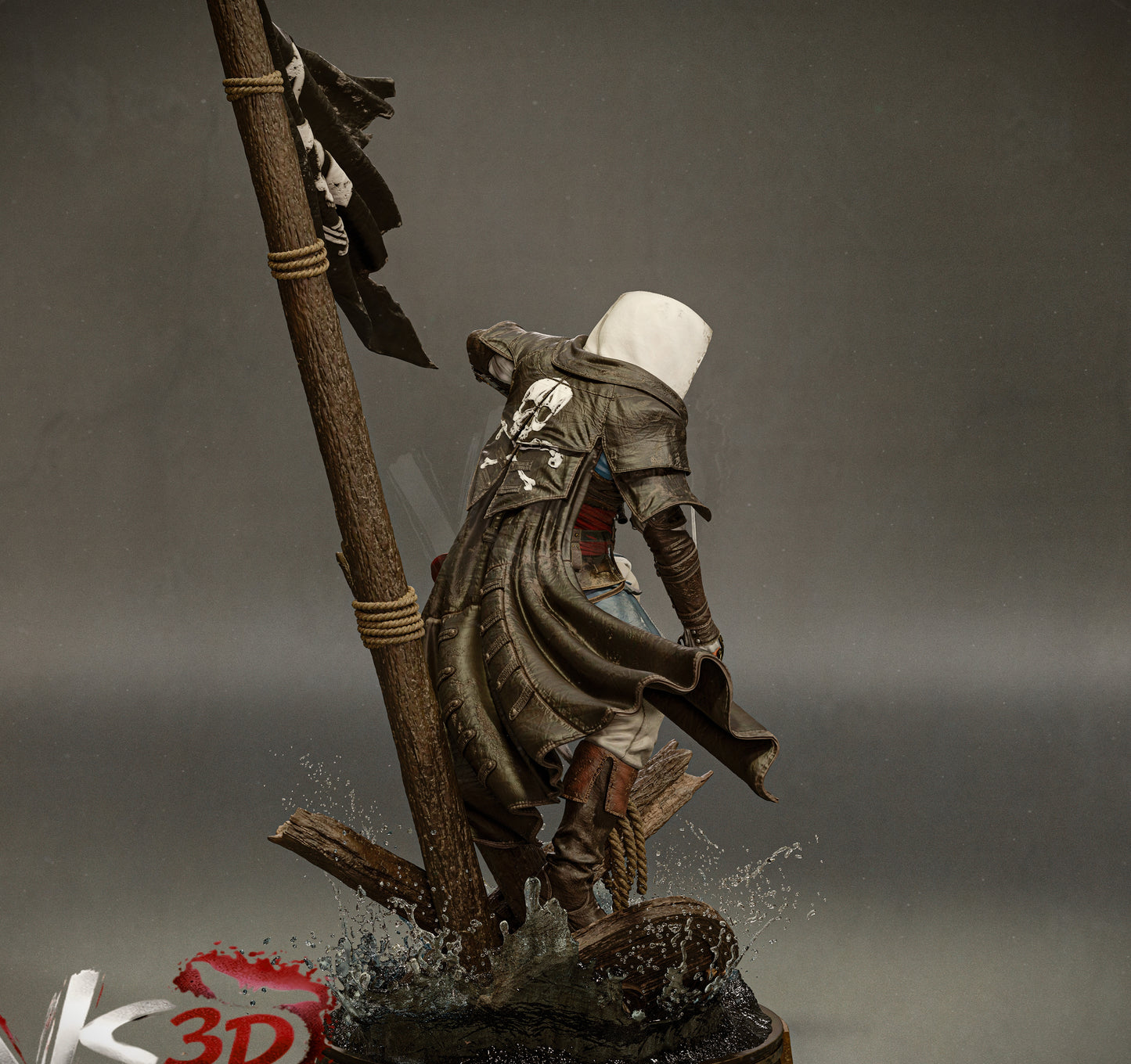 Assassin Creed; Captain Edward Kenway Sculpture (75mm to 500mm) - Unassembled/Unpainted/3D Print