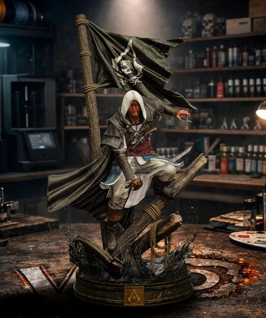 Assassin Creed; Captain Edward Kenway Sculpture (75mm to 500mm) - Unassembled/Unpainted/3D Print