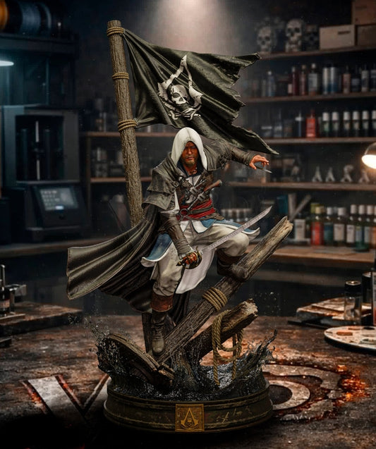 Assassin Creed; Captain Edward Kenway Sculpture (75mm to 500mm) - Unassembled/Unpainted/3D Print