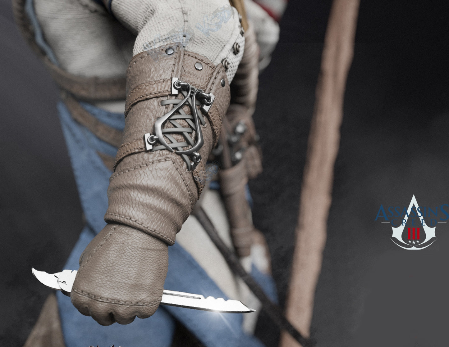Assassin Creed III; Captain Edward Kenway Sculpture (75mm to 500mm) - Unassembled/Unpainted/3D Print