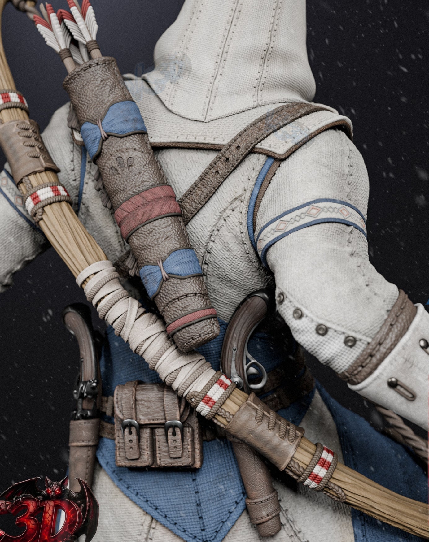 Assassin Creed III; Captain Edward Kenway Sculpture (75mm to 500mm) - Unassembled/Unpainted/3D Print