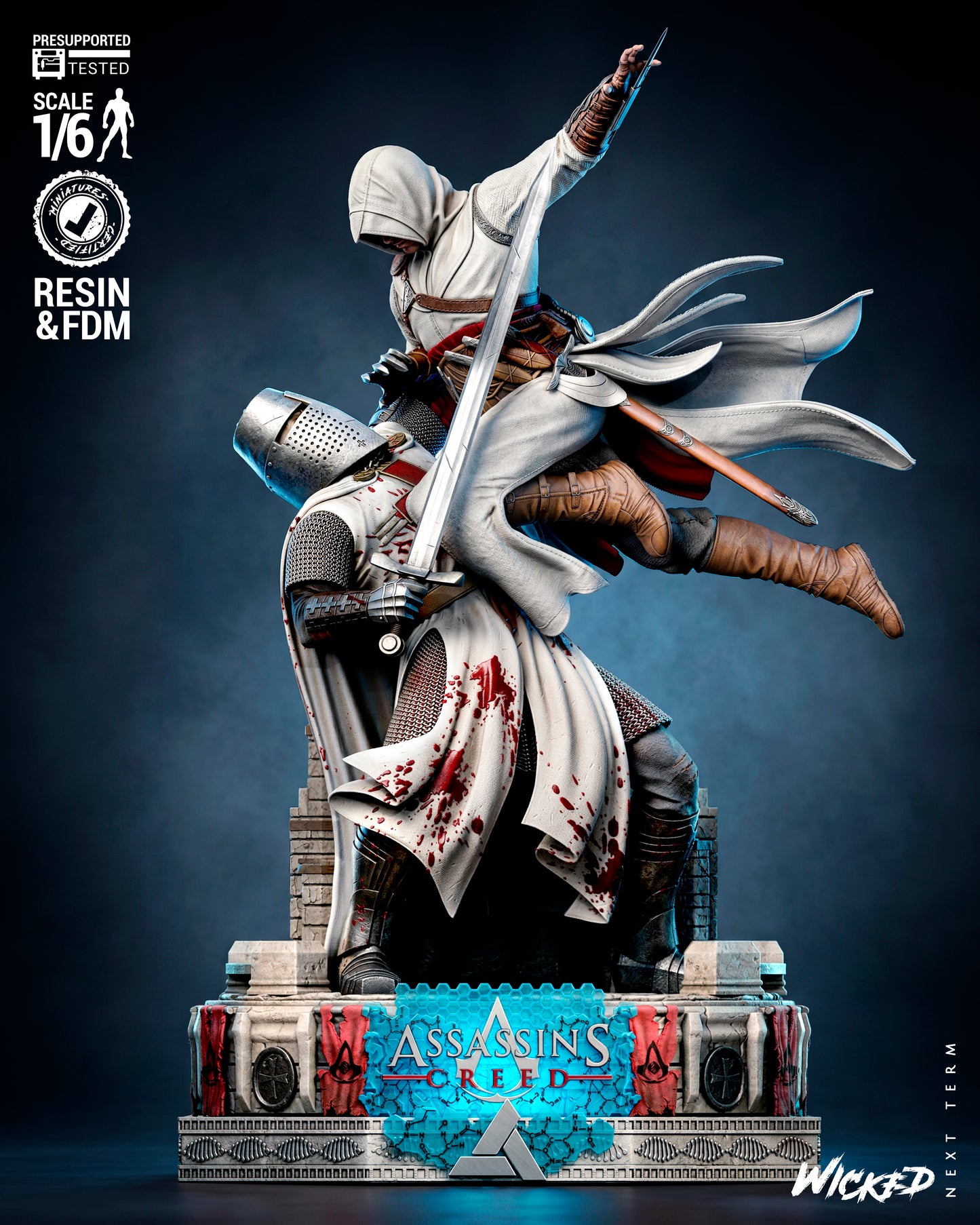 Assassin’s Creed Diorama (75mm to 500mm) - Unassembled/Unpainted/3D Print