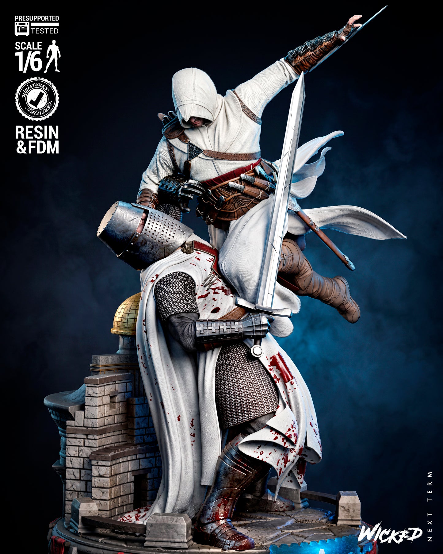 Assassin’s Creed Diorama (75mm to 500mm) - Unassembled/Unpainted/3D Print