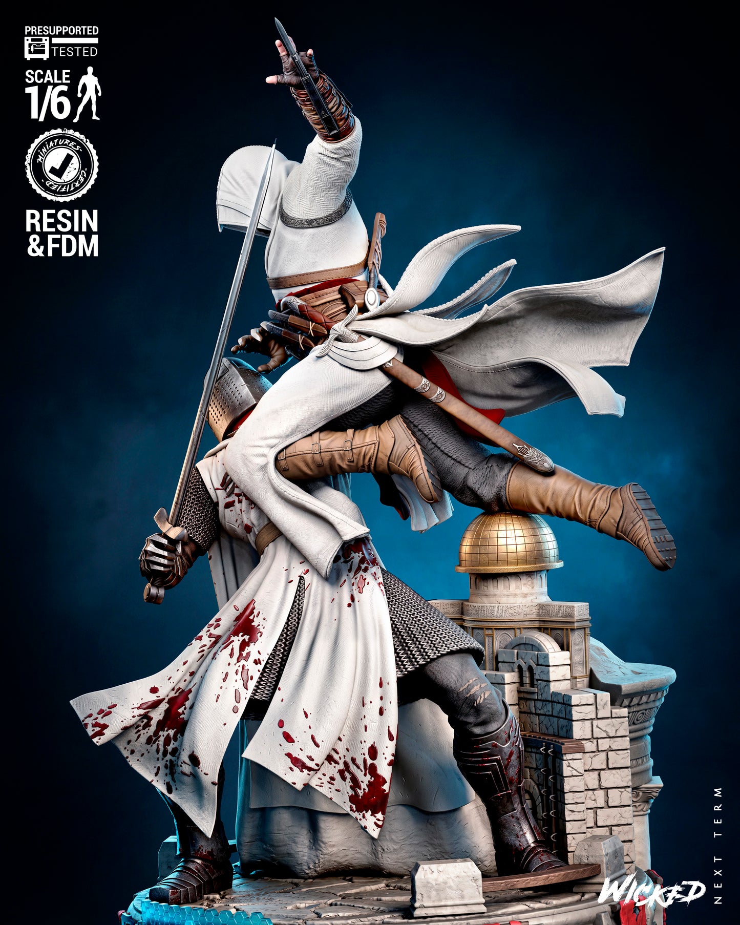 Assassin’s Creed Diorama (75mm to 500mm) - Unassembled/Unpainted/3D Print