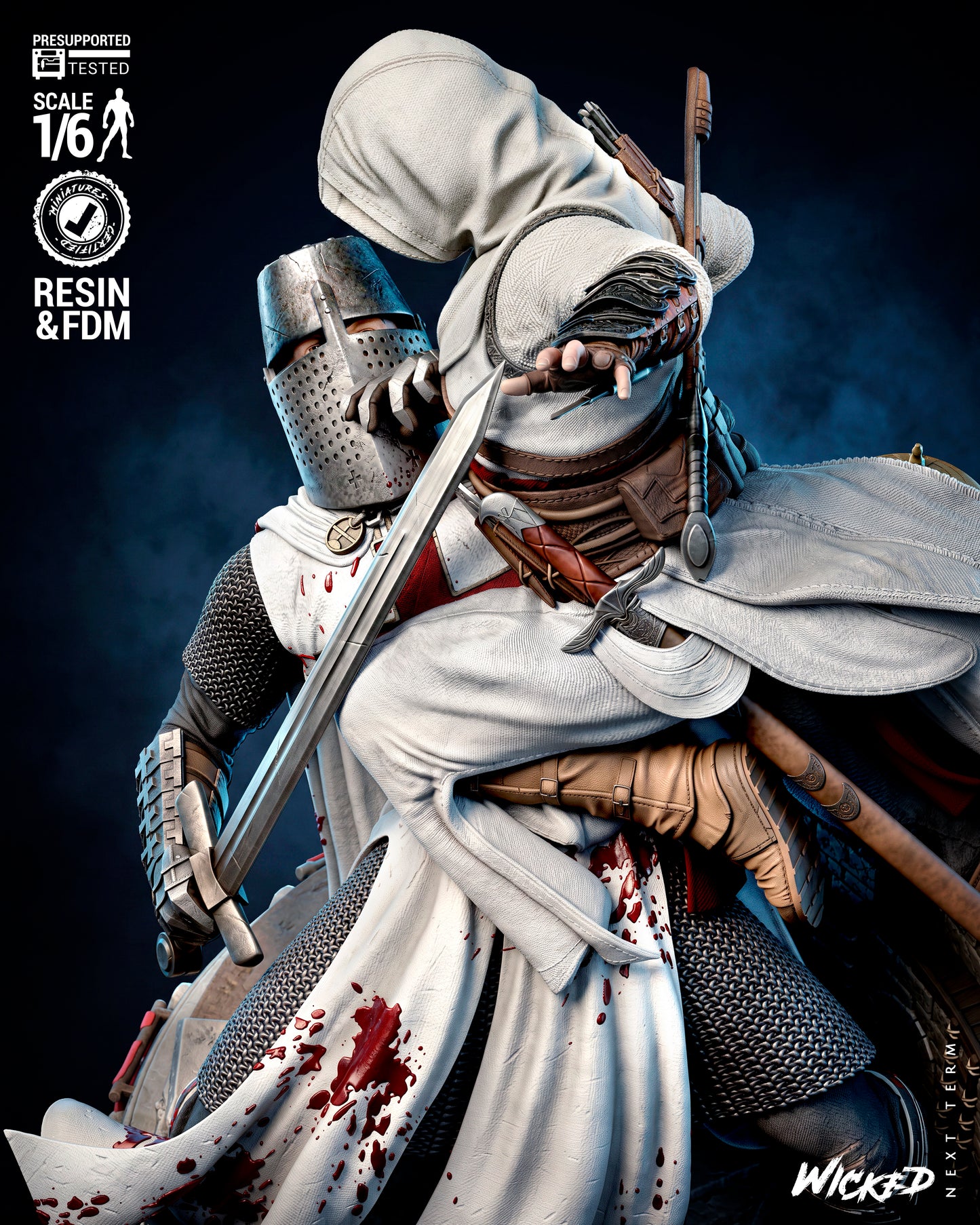 Assassin’s Creed Diorama (75mm to 500mm) - Unassembled/Unpainted/3D Print