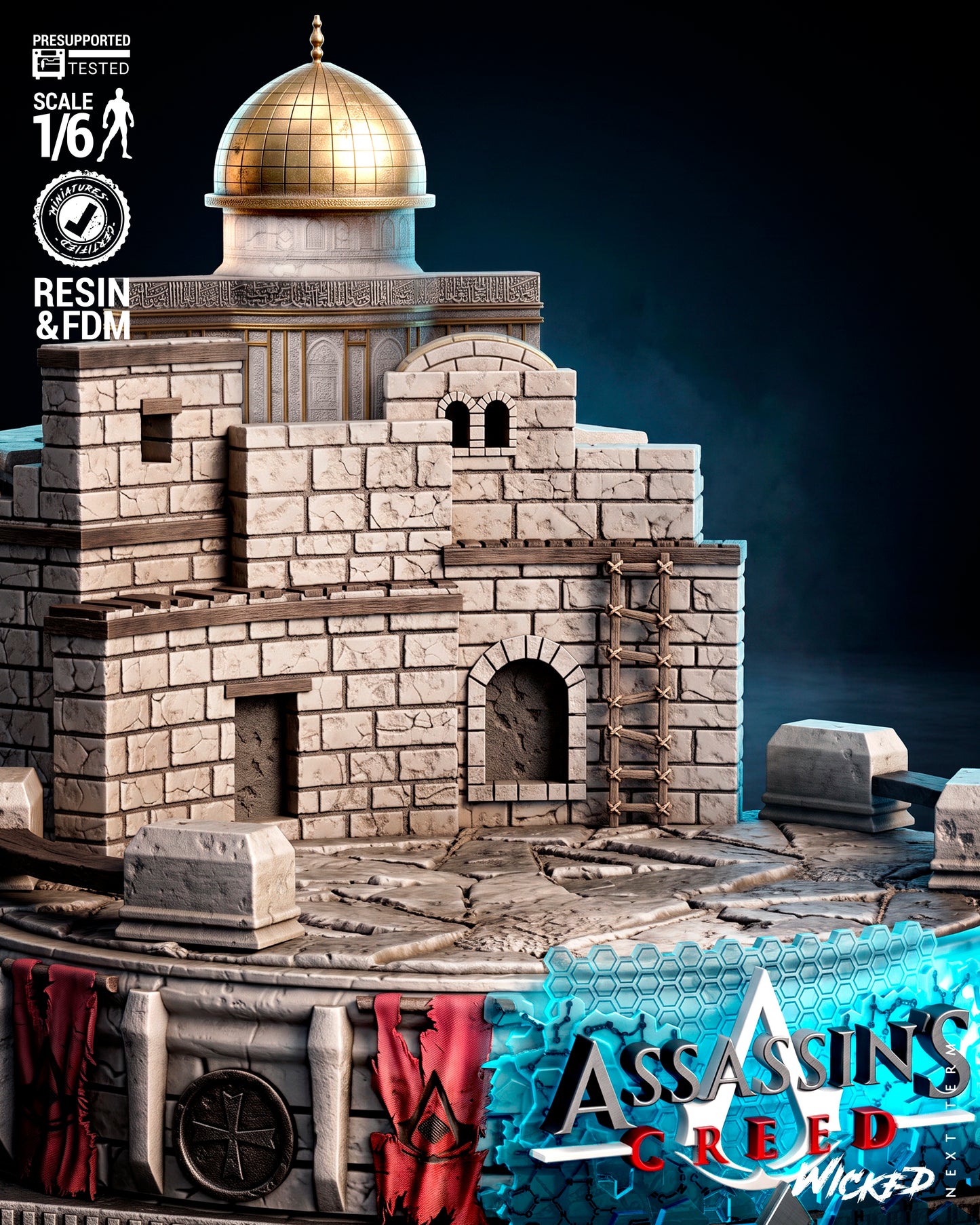 Assassin’s Creed Diorama (75mm to 500mm) - Unassembled/Unpainted/3D Print
