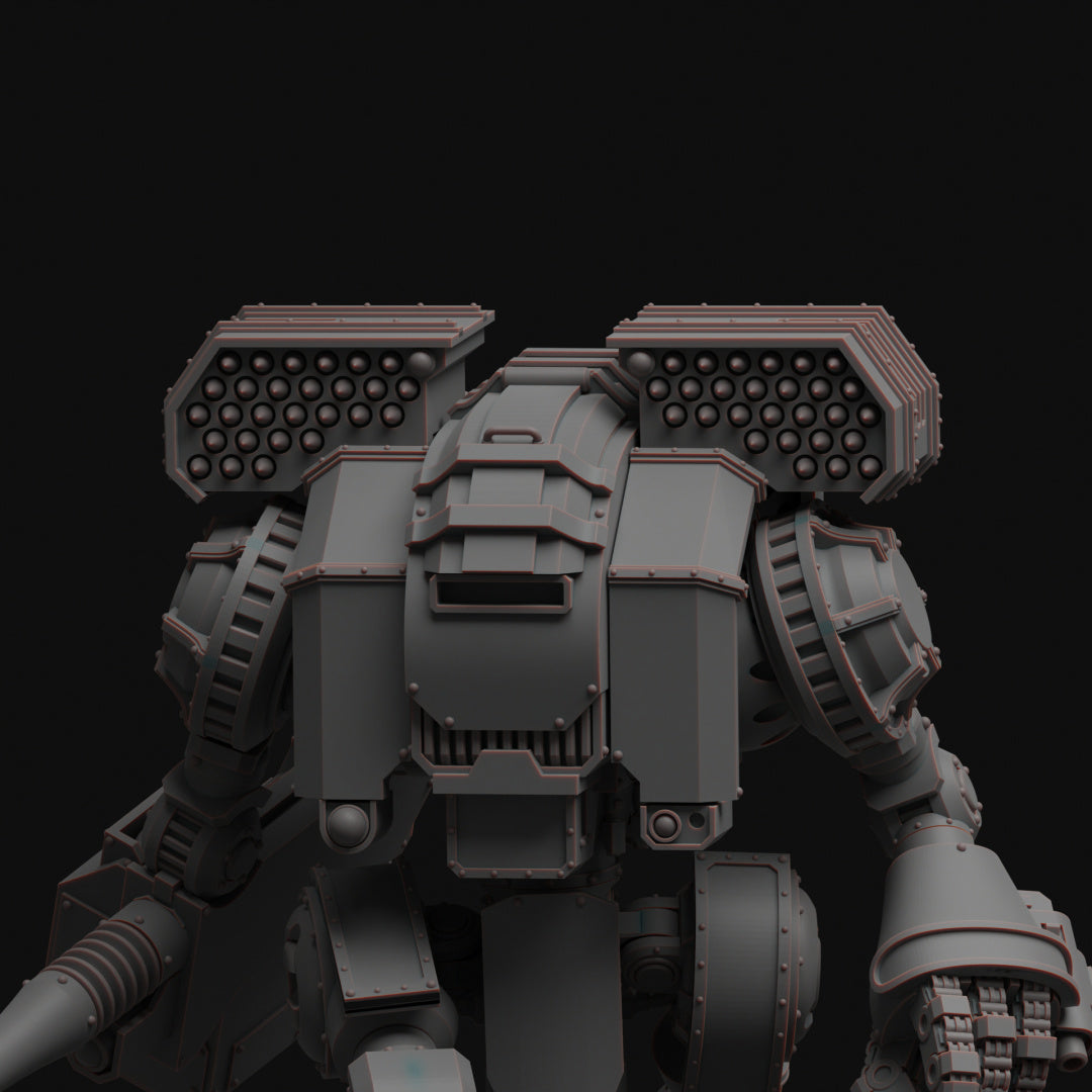 Auxilia - Gawain Heavy Combat Suit - Compatible with Warhammer 40K - by Diverging Realm - Tabletop RPG Miniature - Roleplaying 3D Printed Fantasy Mini