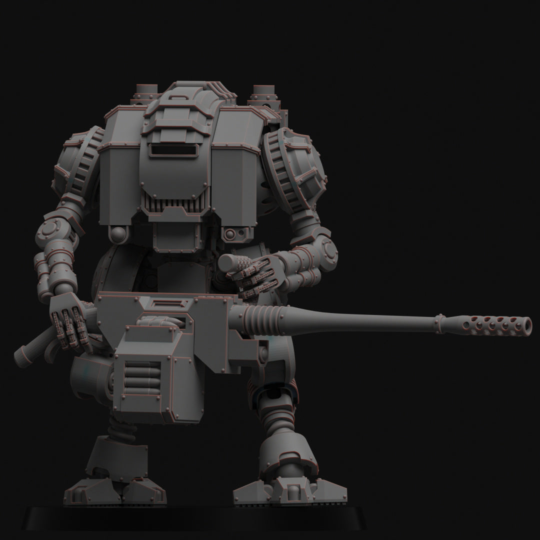 Auxilia - Gawain Heavy Combat Suit - Compatible with Warhammer 40K - by Diverging Realm - Tabletop RPG Miniature - Roleplaying 3D Printed Fantasy Mini