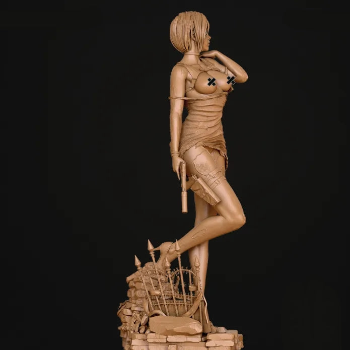 Ada Wong NSFW Sculpture(75mm to 1000mm) - Unassembled/Unpainted/3D Print