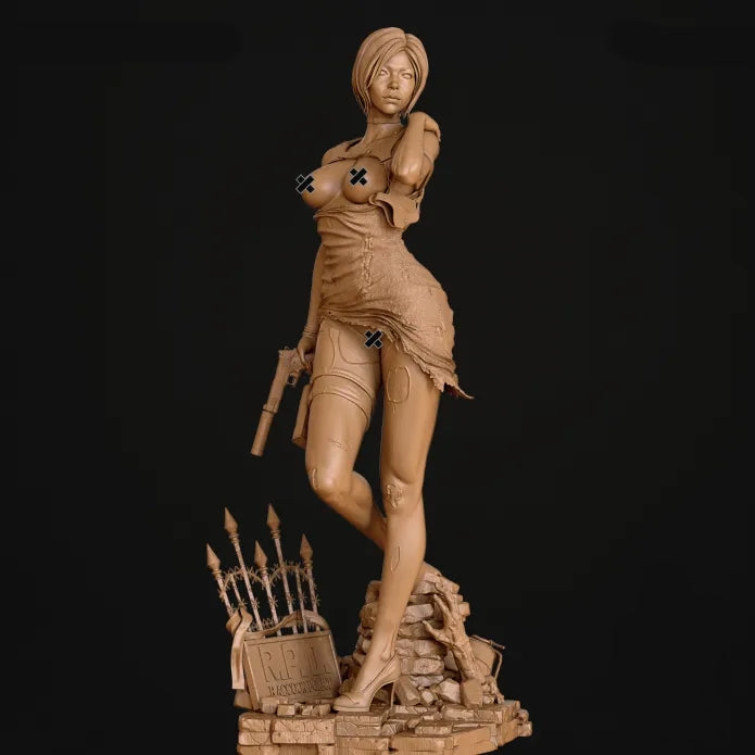 Ada Wong NSFW Sculpture(75mm to 1000mm) - Unassembled/Unpainted/3D Print