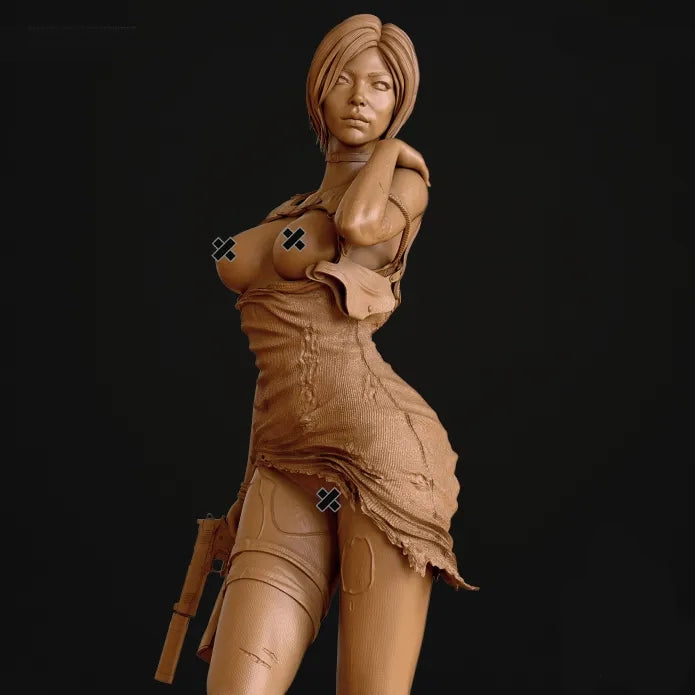 Ada Wong NSFW Sculpture(75mm to 1000mm) - Unassembled/Unpainted/3D Print