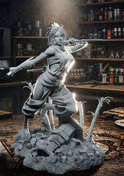 Ayame- Tenchu Fatal Shadows Sculpture (75mm to 500mm) - Unassembled/Unpainted/3D Print