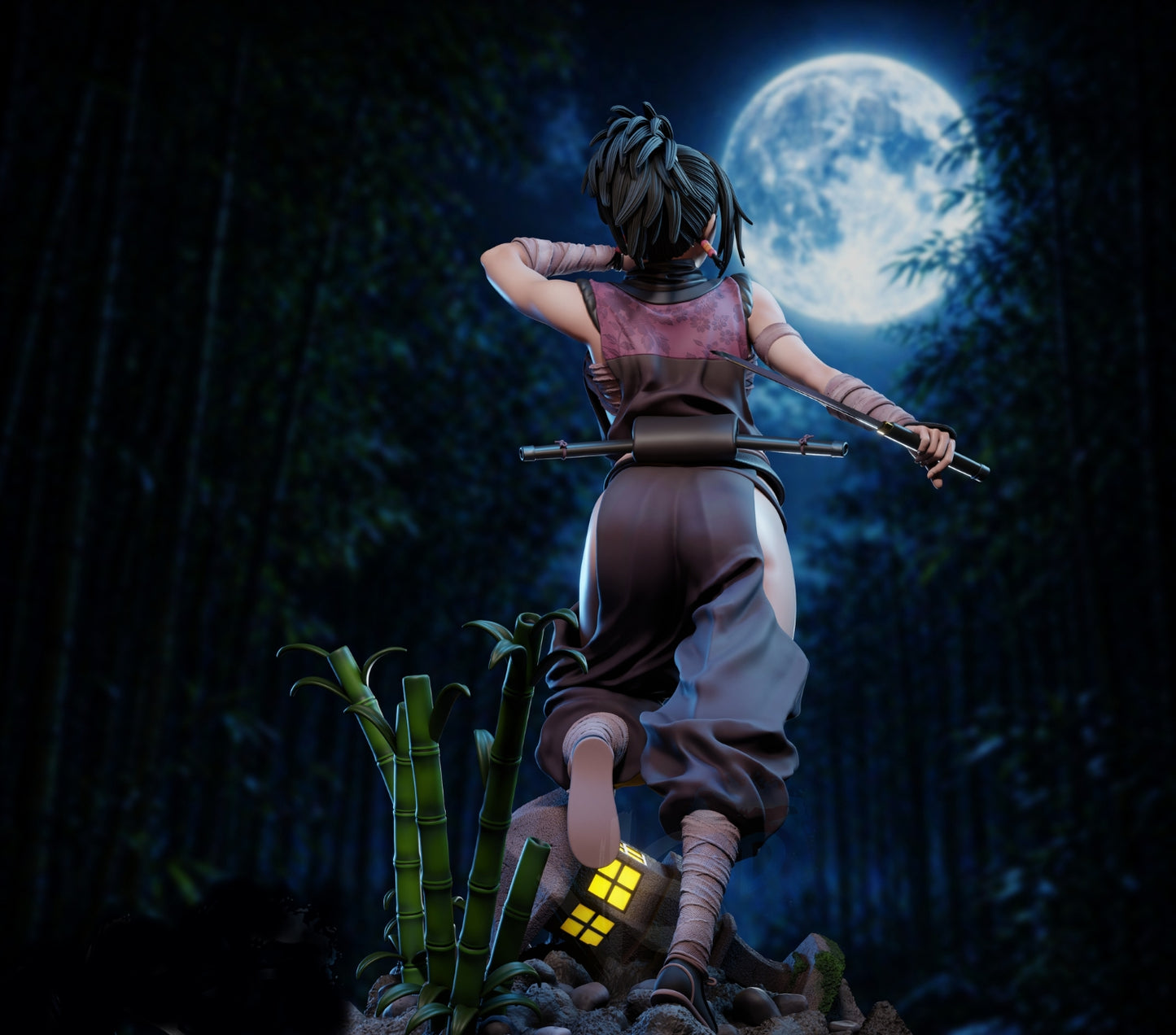 Ayame- Tenchu Fatal Shadows Sculpture (75mm to 500mm) - Unassembled/Unpainted/3D Print