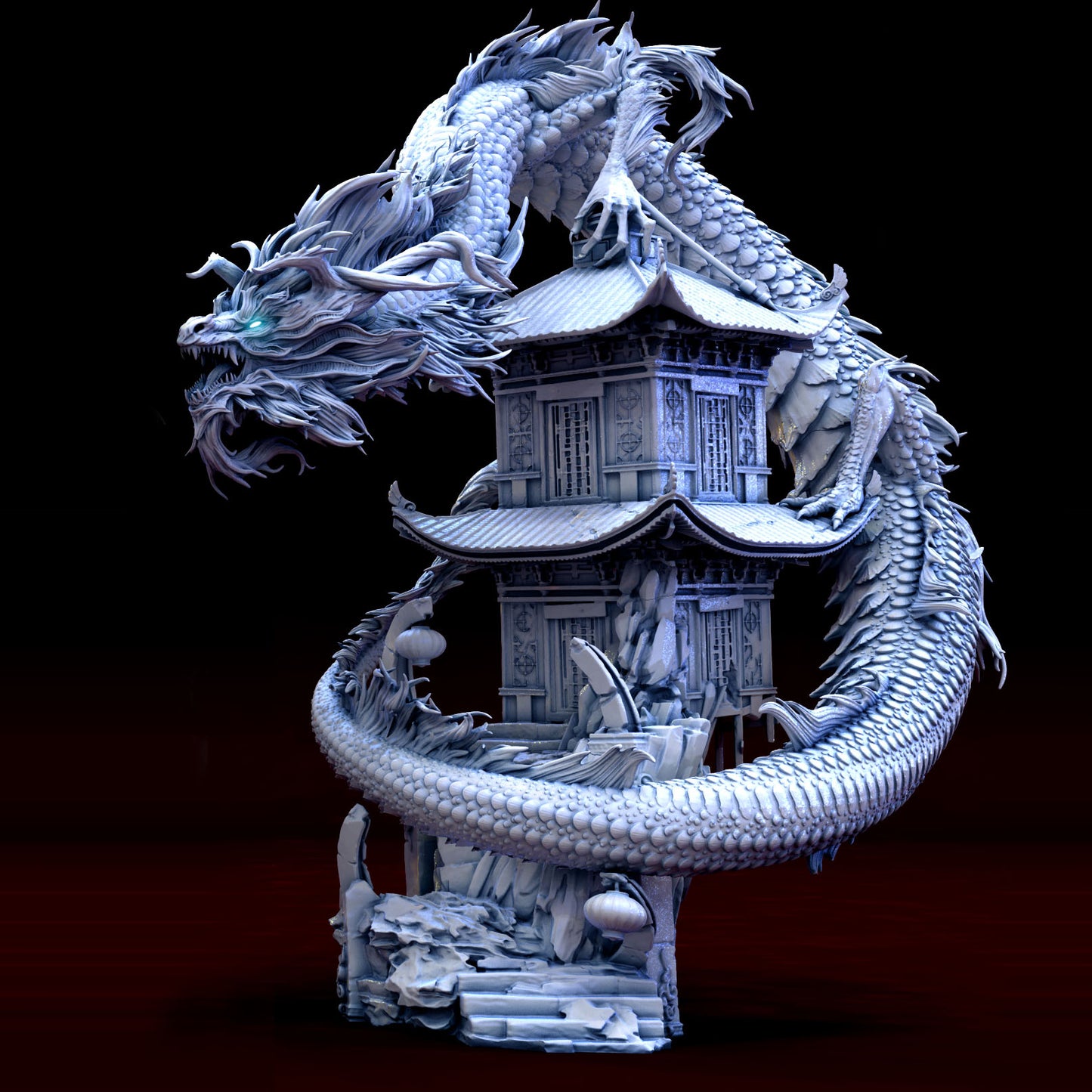 Azure Dragon - by Mini Monster Mayhem- Tabletop RPG Miniature - Roleplaying 3D Printed Fantasy Mini