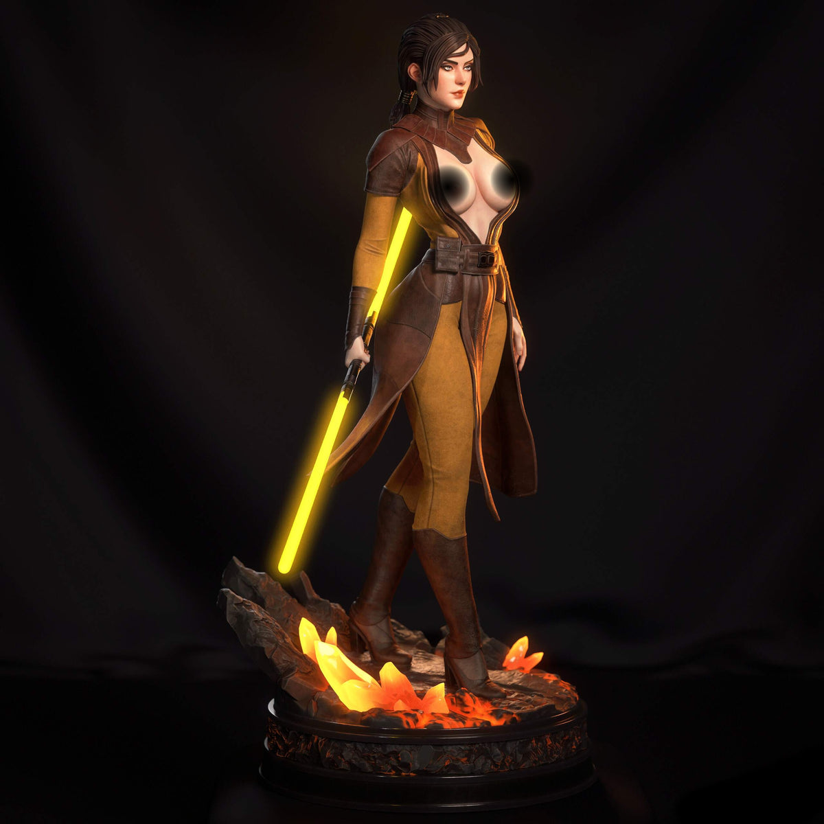 Bastila Shan NSFW Sculpture (75mm to 500mm) - Unassembled/Unpainted/3D Print