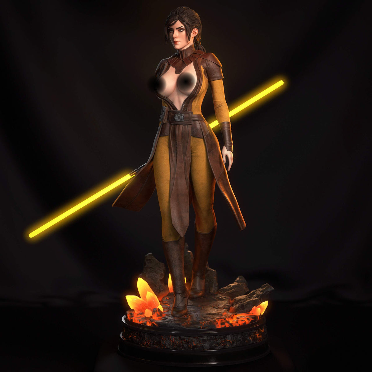 Bastila Shan NSFW Sculpture (75mm to 500mm) - Unassembled/Unpainted/3D Print