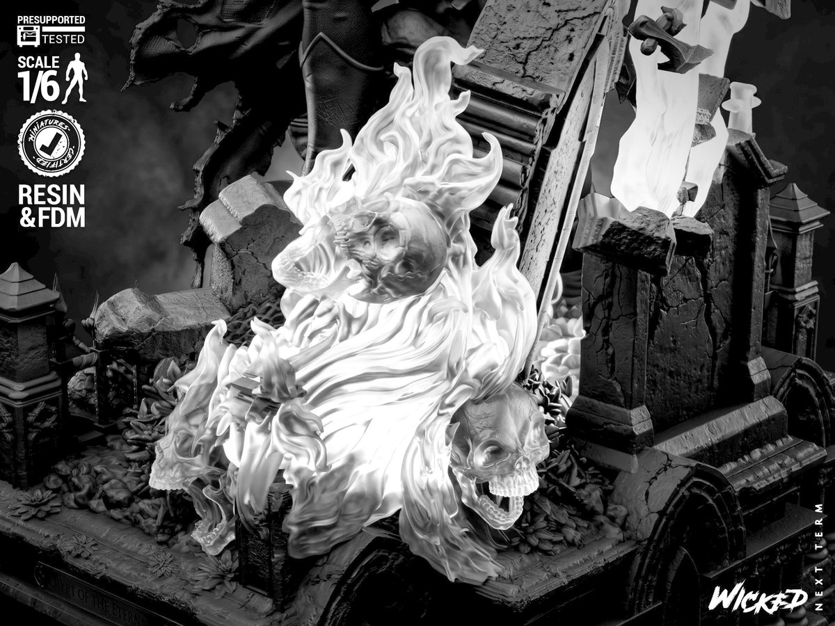 Thor and Scarlet Witch Marvel Zombies Diorama (75mm to 500mm) - Unassembled/Unpainted/3D Print