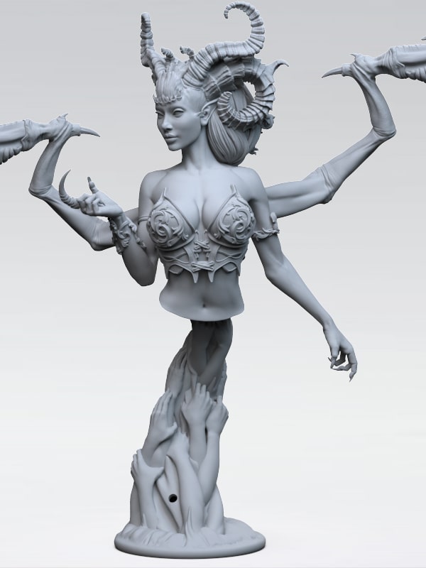 BLISSARAH THE WONDROUS - Bust - by 3dartDigital - Tabletop RPG Miniature - Roleplaying 3D Printed Fantasy Mini