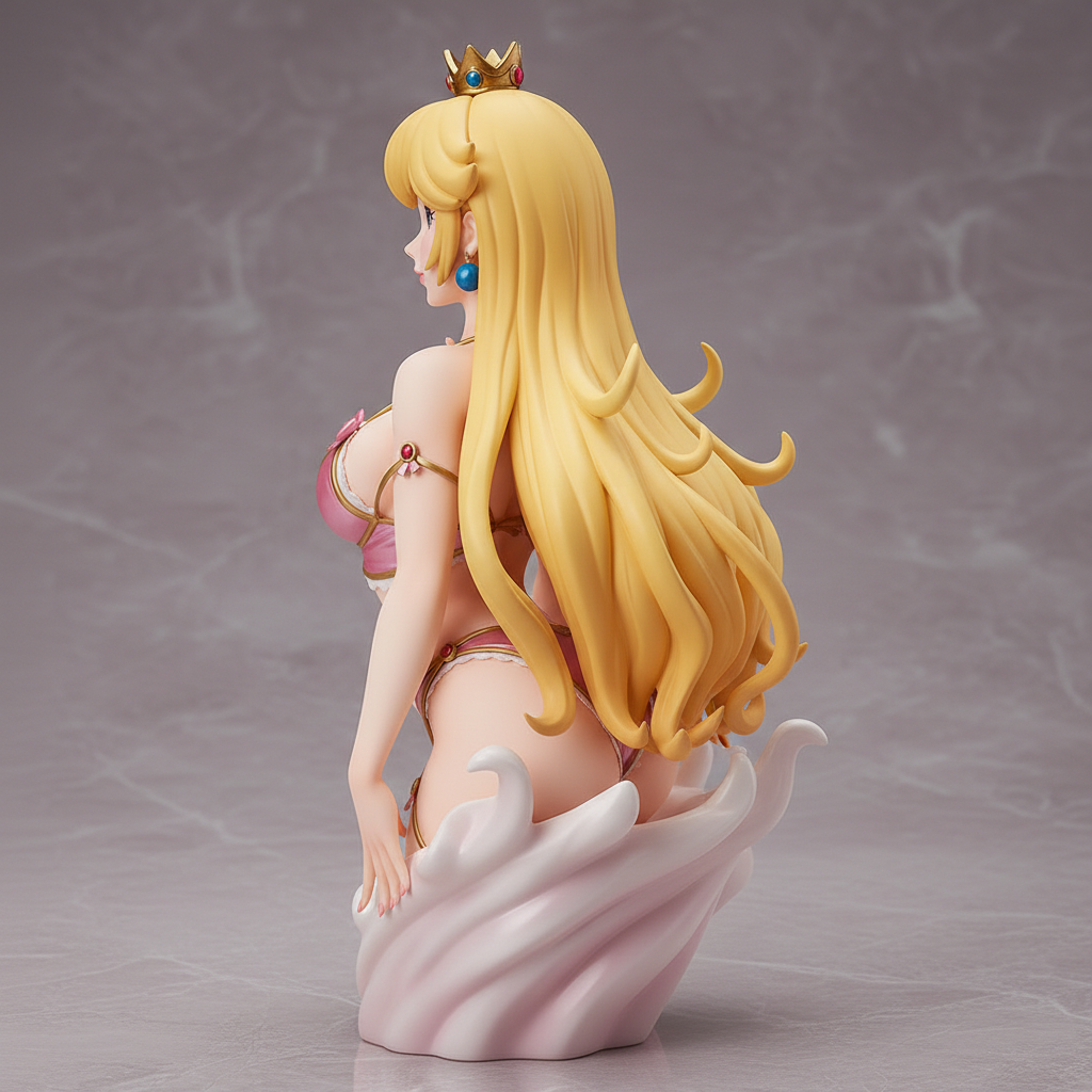 Princess Peach Bust (75mm to 500mm) - Unassembled/Unpainted/3D Print