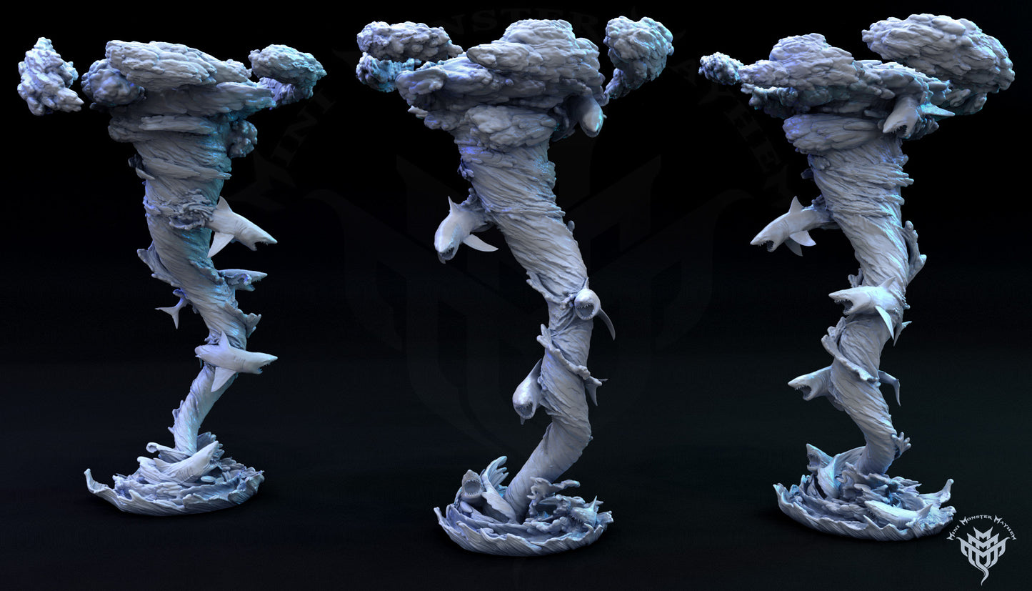 Balewind Vortex/ Sharklone - Water Elemental (Large) - by Mini Monster Mayhem- Tabletop RPG Miniature - Roleplaying 3D Printed Fantasy Mini