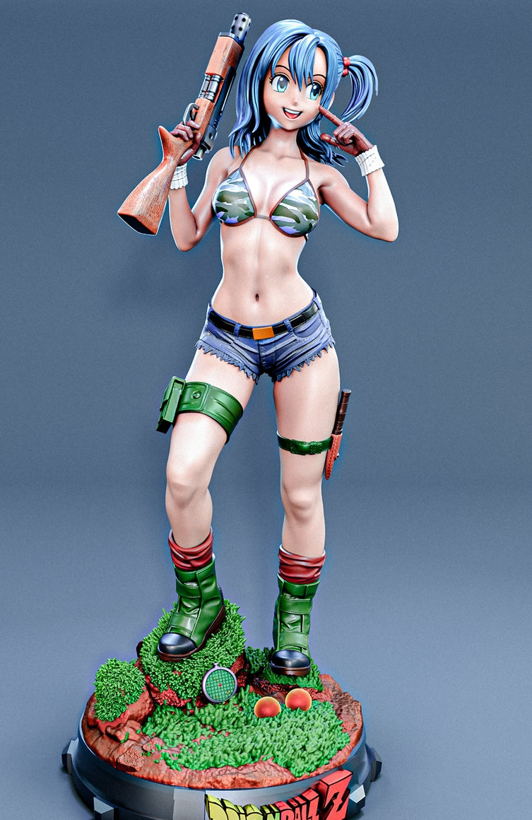 Bulma Sculpture (75mm to 500mm) - Unassembled/Unpainted/3D Print