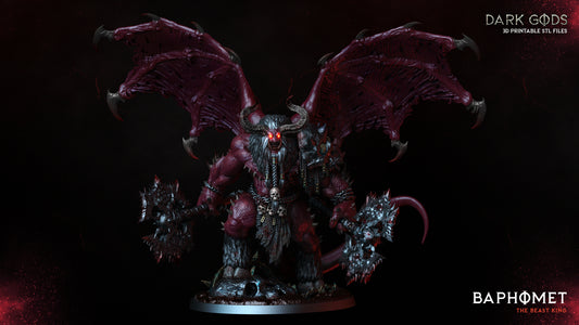 Baphomet - The Beast King - by Dark Gods- Tabletop RPG Miniature - Roleplaying 3D Printed Fantasy Mini