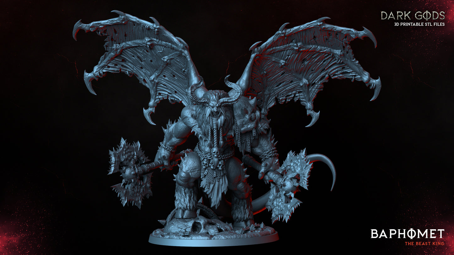 Baphomet - The Beast King - by Dark Gods- Tabletop RPG Miniature - Roleplaying 3D Printed Fantasy Mini