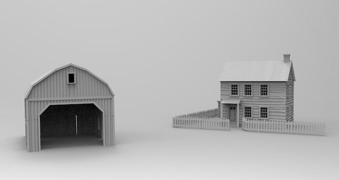 Barn - Terrain - Playable Interior - by Dungeons and Dragons - Tabletop RPG Miniature - Roleplaying 3D Printed Fantasy Mini