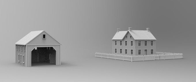 Barn - Terrain - Playable Interior - by Dungeons and Dragons - Tabletop RPG Miniature - Roleplaying 3D Printed Fantasy Mini