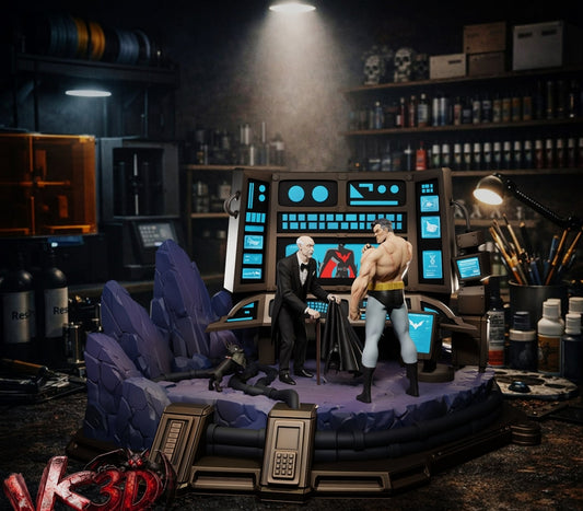 Batman Animated Series Diorama (75mm to 500mm) - Unassembled/Unpainted/3D Print