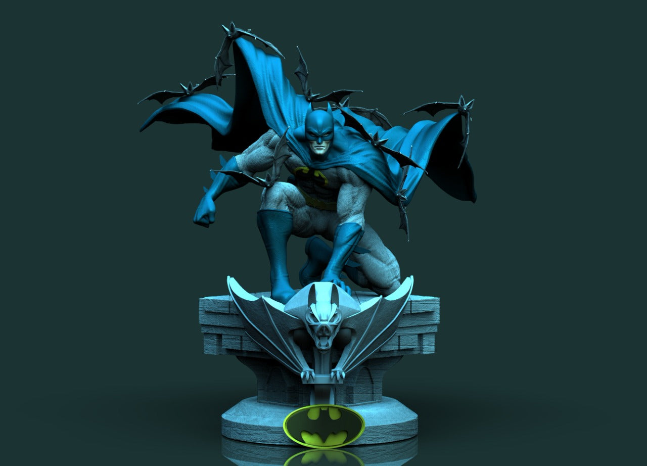 Batman Sculpture (75mm to 500mm) - Unassembled/Unpainted/3D Print