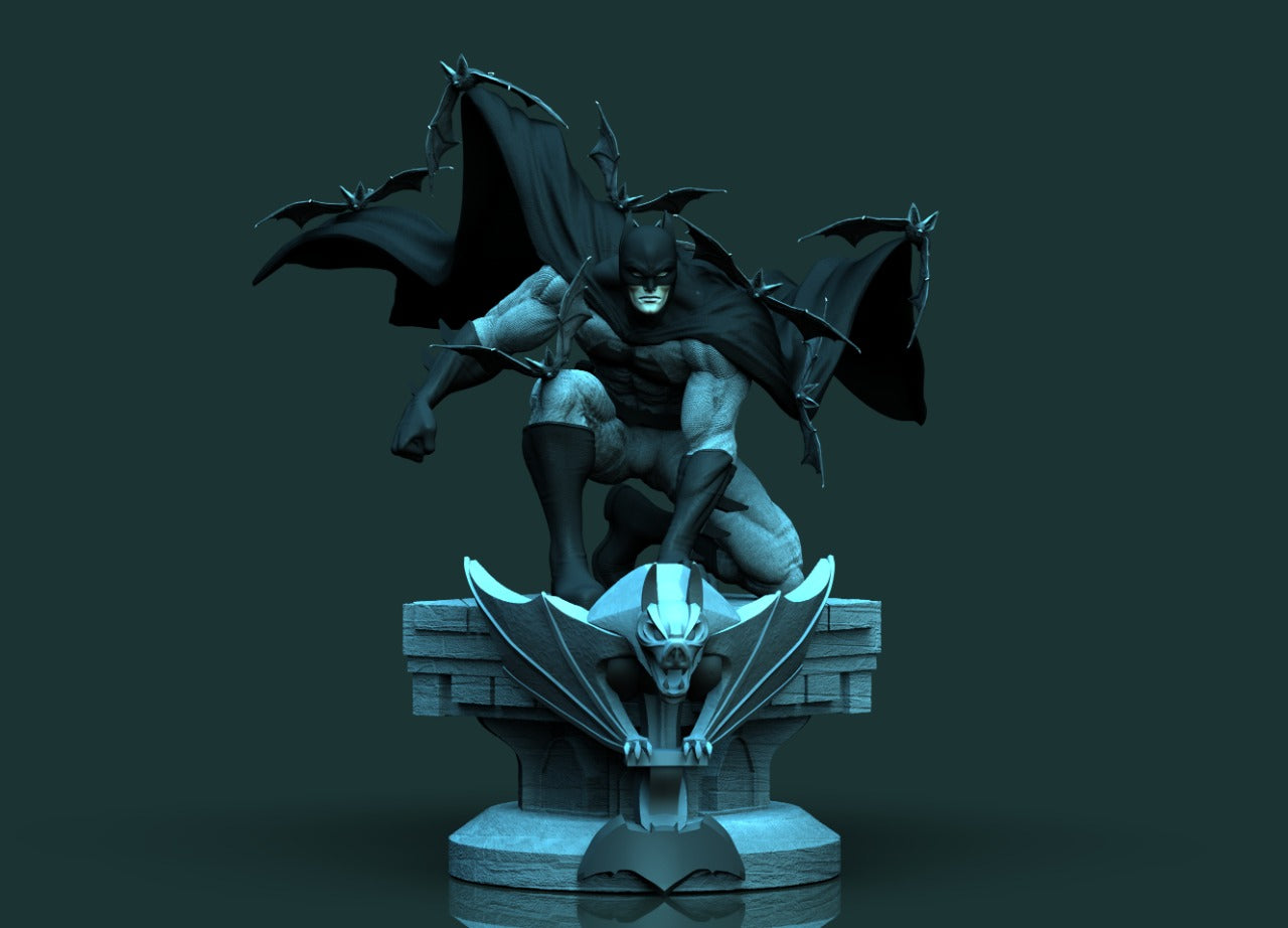 Batman Sculpture (75mm to 500mm) - Unassembled/Unpainted/3D Print