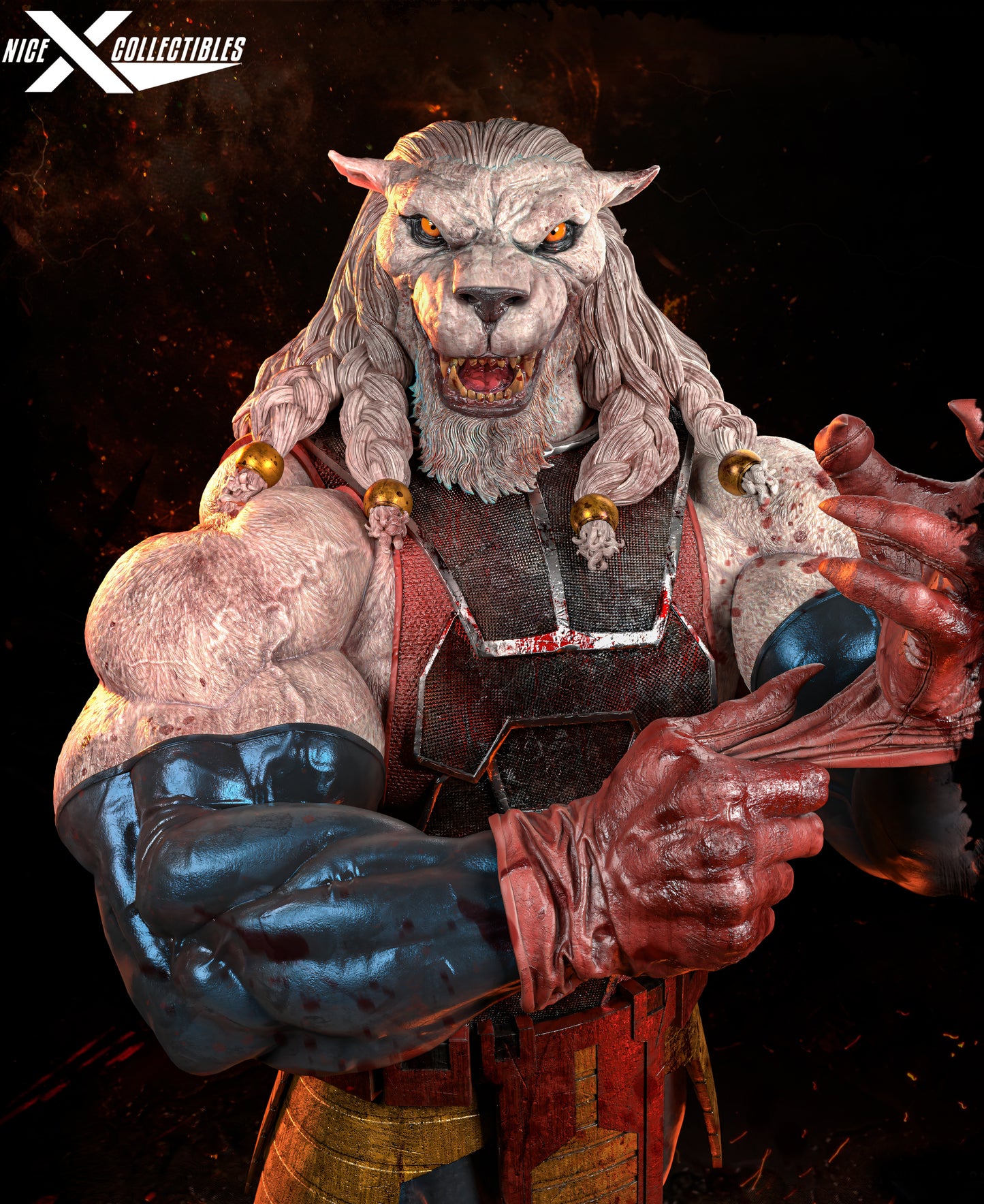 Battle Beast Sculpture (75mm to 500mm) - Unassembled/Unpainted/3D Print