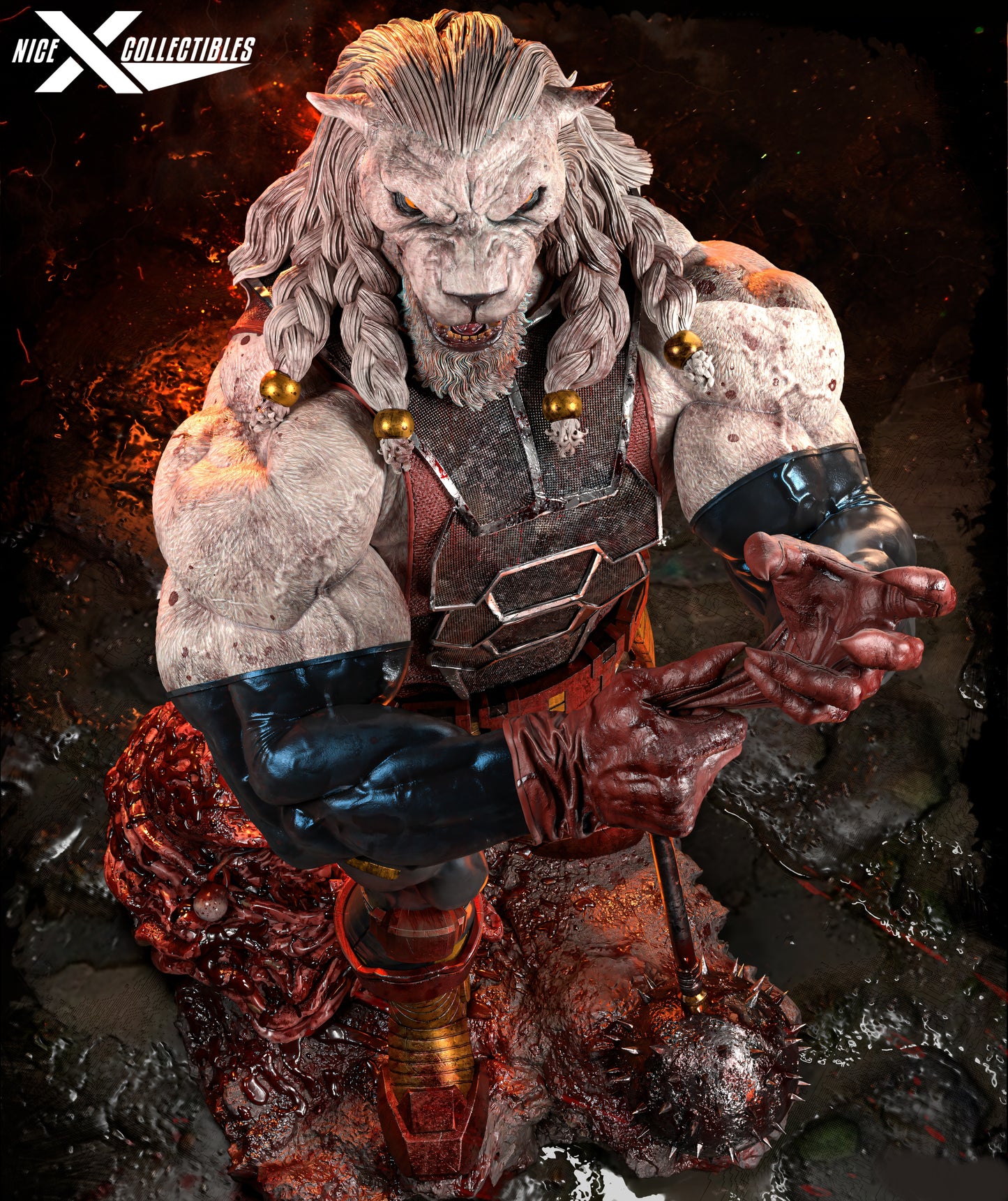Battle Beast Sculpture (75mm to 500mm) - Unassembled/Unpainted/3D Print