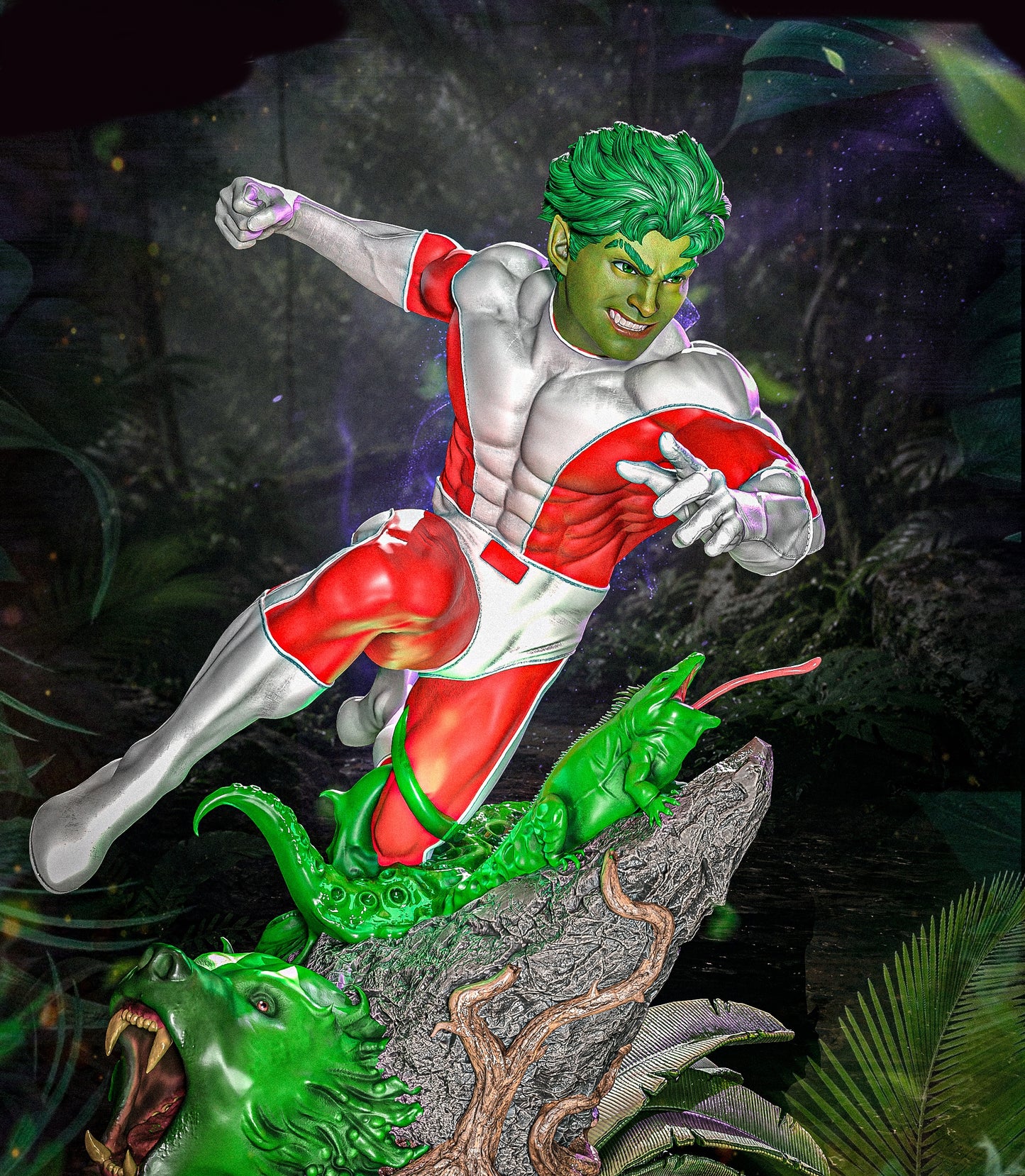 Beast Boy Sculpture (75mm to 500mm) - Unassembled/Unpainted/3D Print