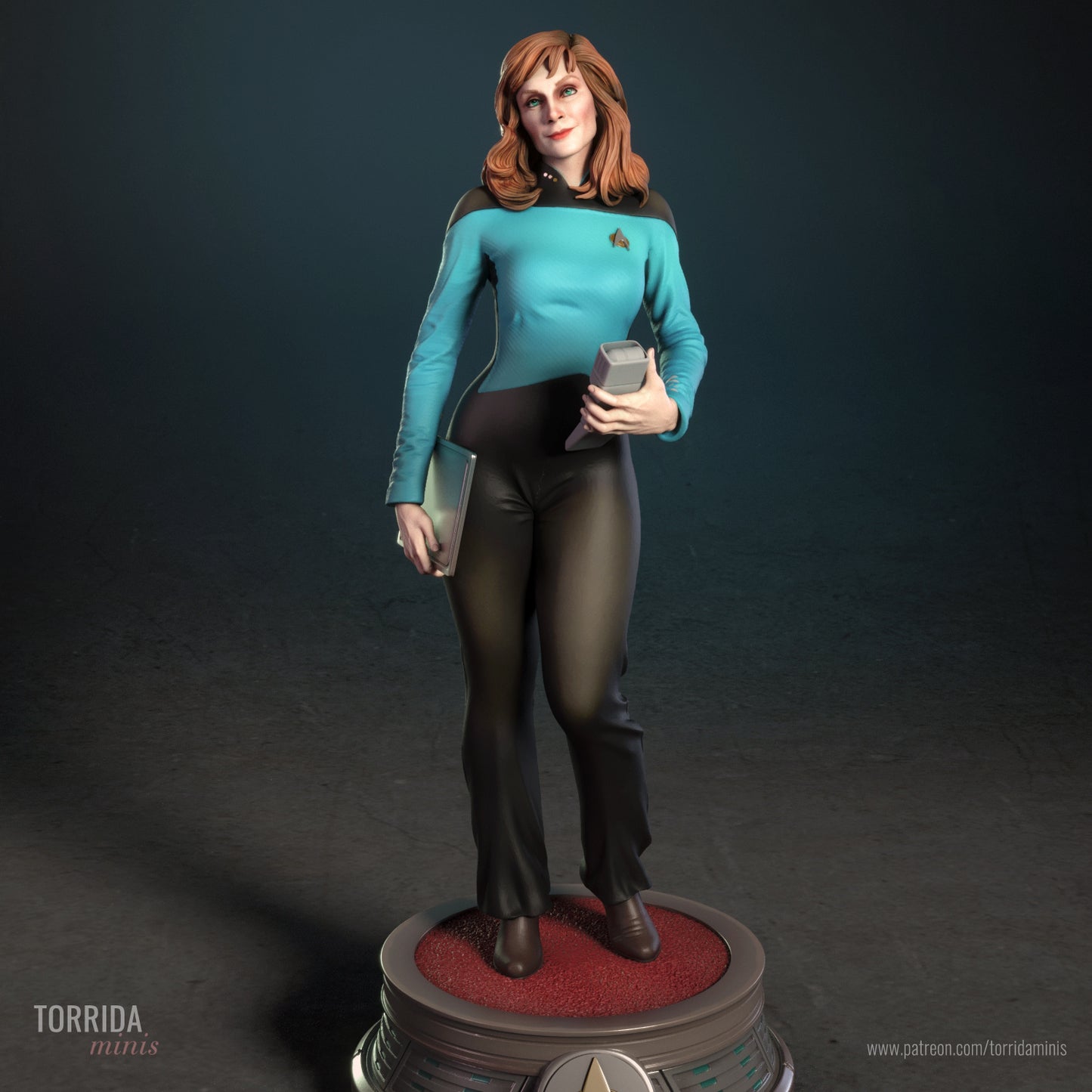 Beverly Crusher Sculpture (75mm to 500mm) - Unassembled/Unpainted/3D Print